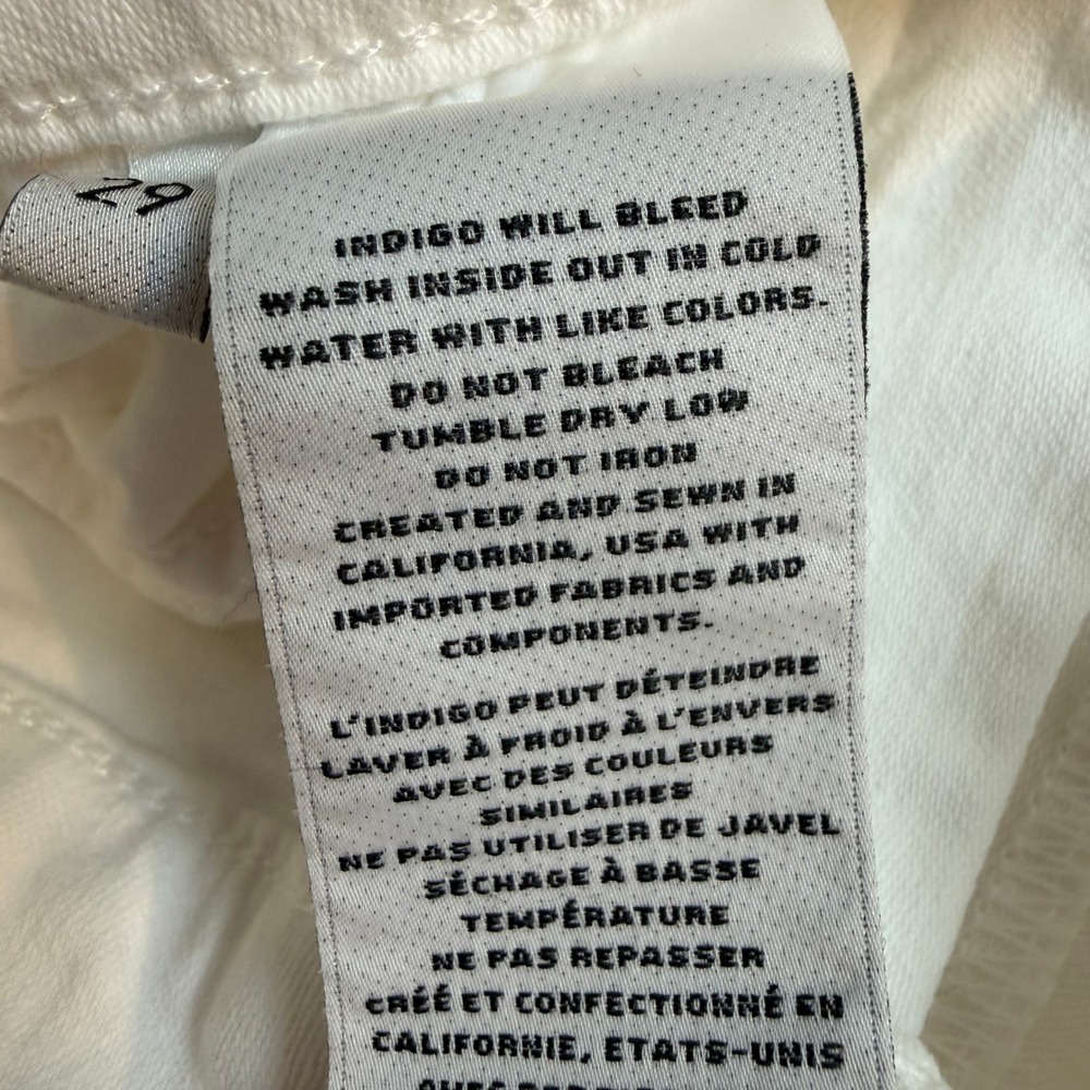 J Brand 811 Bermuda Shorts White Denim Raw Hem Blanc Size 29 - Picture 5 of 10